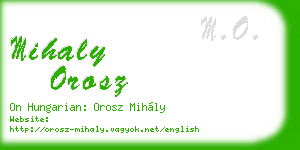 mihaly orosz business card
